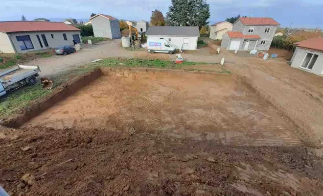 Travaux de terrassement. Bourg en Bresse, 347terrassement