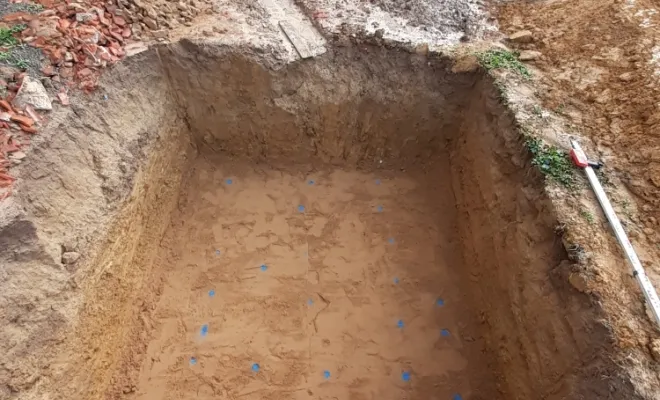 Terrassement pour la nouvelle installation d'assainissement  